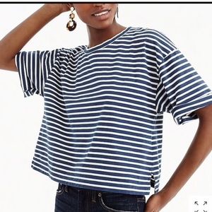 Navy stripe boxy t-shirt